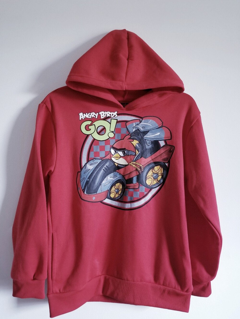 NWOT Angry Birds Kids' Red Hooded Pullover Sweatshirt